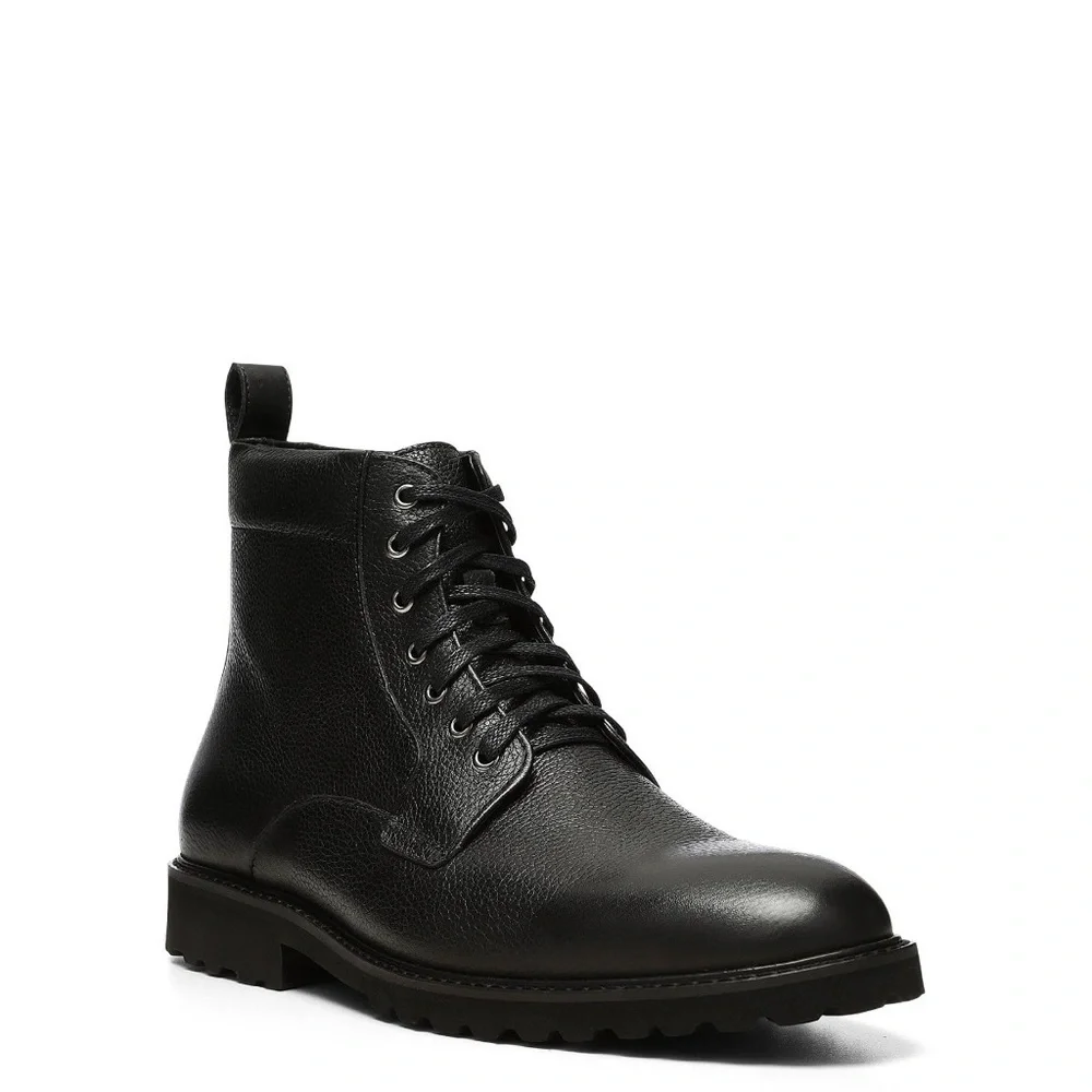 Donald Pliner James Pebbled Leather Lace-Up Boots Size 9 Men’s Designer Ankle